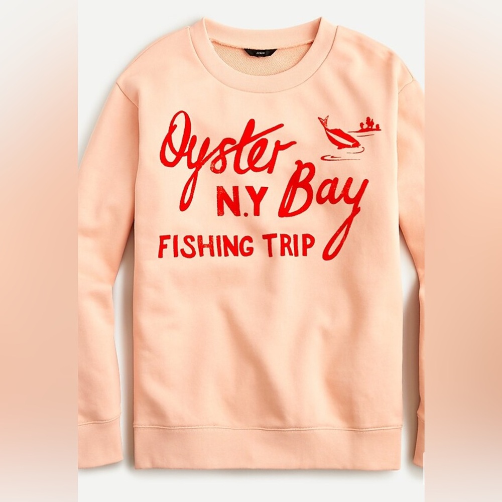 J. Crew Oyster Bay Crewneck Sweatshirt Original Cotton Terry